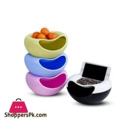 2 In 1 Lazy Snack Bowl With Phone Stand Holder Pack Of 2