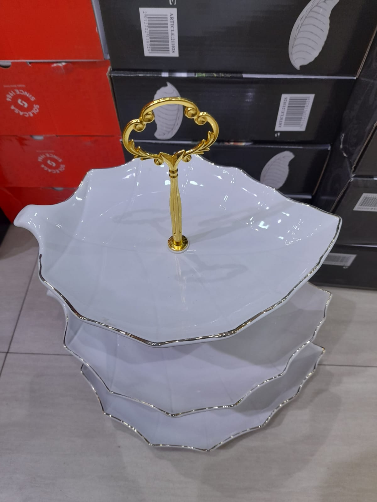 3-Tier Cake Plate Stand Tray Wedding Birthday Party Cupcake Display Tower Set