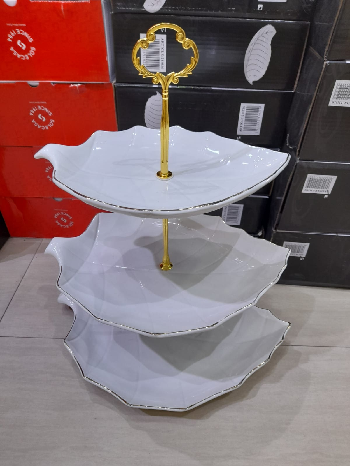 3-Tier Cake Plate Stand Tray Wedding Birthday Party Cupcake Display Tower Set