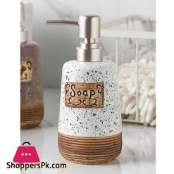 420Ml Retro Ceramic Soap Dispenser Bathroom Product Liquid Soap Dispensers Shower Gel Shampoo Bottle Home Decoration