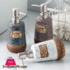 420Ml Retro Ceramic Soap Dispenser Bathroom Product Liquid Soap Dispensers Shower Gel Shampoo Bottle Home Decoration