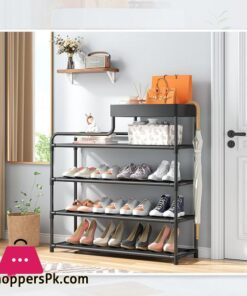 Adjustable Shoe Rack Organizer With Storage Shelf