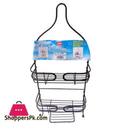 Bathroom Hanging Shower Caddy, Over Head Shower Organizer Hanging Basket Storage Shampoo Conditioner Soap With Hooks For Razor And Sponge Rustproof