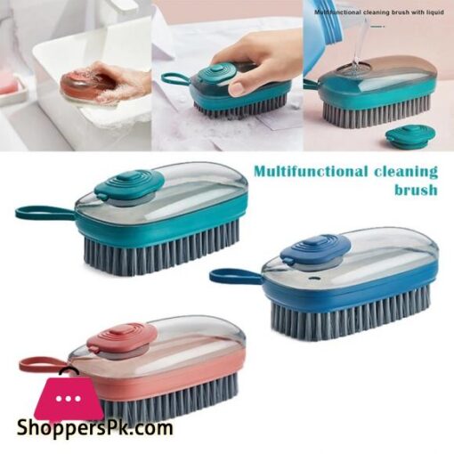 Cleaning Brush Automatic Liquid Soap Dispenser Kitchen Dishwashing Laundry Shoe Cleaning Brush