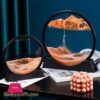 Creative 5712inch 3D Moving Sand Art Painting Glass Sandscape in Motion Hourglass Moving Sand Frame Display Gift Home Decor