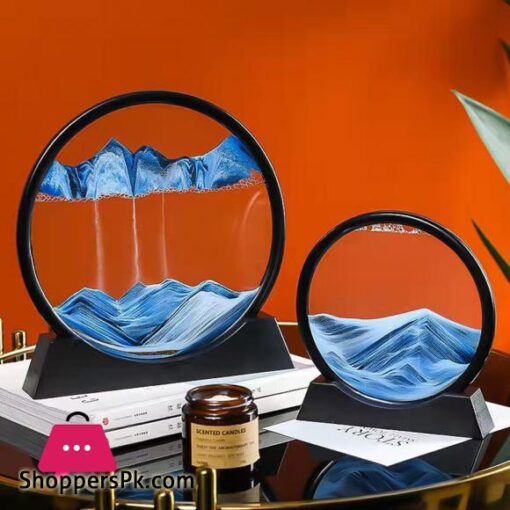 Creative 5712inch 3D Moving Sand Art Painting Glass Sandscape in Motion Hourglass Moving Sand Frame Display Gift Home Decor