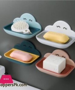 Day2Day Mall Non Perforated Soap Holder Bathroom Drain Soap Box Toilet Soap Holder Wall Mounted Shelf