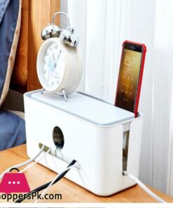 Desktop Cables Storage Box Power Wires Line Collector Organizer Box With Phone Stand 50 Desktop Cables Storage Box Power Wires Line Collector Organizer Box With Phone Stand