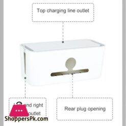 Desktop Cables Storage Box Power Wires Line Collector Organizer Box With Phone Stand