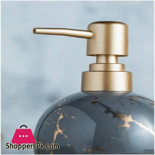 HUANMING Ceramic Ceramic Soap Dispenser Simple Bottled Bathroom Toilet Shampoo Shower Gel Lotion Press Bottle Decoration 300ml Stainless Steel Color Black