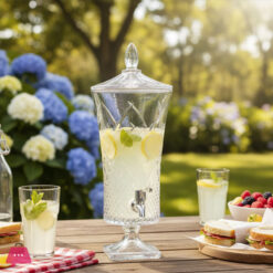 High Quality Juice Drinking Dispenser for Hotel and Home Using with Tap Glass Juice Beverage Dispenser Glassware 4.2 Liter