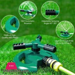 High Quality Automatic Rotating Plastic 3 Arm Garden Sprinklers For Garden 360 Irrigation System