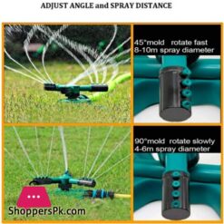 High Quality Automatic Rotating Plastic 3 Arm Garden Sprinklers For Garden 360 Irrigation System