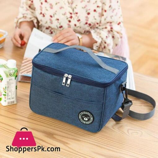 Insulation HOT and COLD Lunch Bag with Strap Canvas Bags Fresh Handbag Thickened Aluminum film Bag