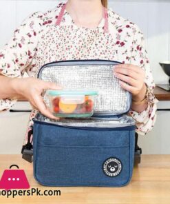 Insulation HOT and COLD Lunch Bag with Strap Canvas Bags Fresh Handbag Thickened Aluminum film Bag