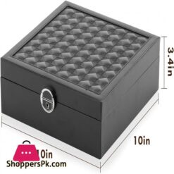 Ive Dream Leather Jewelry Box Multi Layer Large Capacity Multi Function Jewelry Storage Box Ear Studs Rings Jewelry Organizer Black 1
