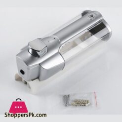 Liquid Soap Dispenser Single Head Wall Mount Shower Bath Washing Lotion Soap Shampoo Dispensers For Kitchen Bathroom Silver