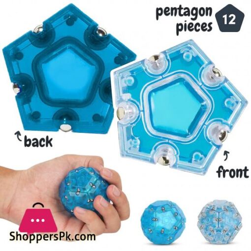 Magnetic Fidget Sphere 12 Pcs Set Pentagons Puzzle Sphere Magnet Fidget Toys Fidget Balls Building Blocks Stress Relief Desk