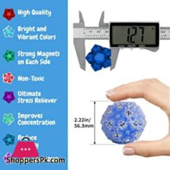 Magnetic Fidget Sphere 12 Pcs Set Pentagons Puzzle Sphere Magnet Fidget Toys Fidget Balls Building Blocks Stress Relief Desk