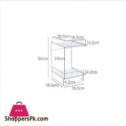 Multifunctional 2 Tier Corner Bathroom And Kitchen Shelves Storage Wall Mounted Durable Shower Caddy Organizer Rack For Kitchen Toilet