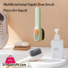 Multifunctional Soap Liquid Dispenser Brush With Handle Shoe Cleaning Laundry Brush Scrub Cleaning Soft Bristle Cleaning Brushes For Clothes And Shoes Household Use For Bathroom And Kitchen