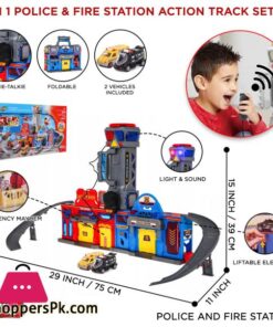 My Take Along Car Parking Lot Playset 12 My Take Along Car Parking Lot Playset Combination Fire Station Police Station Toy For Kids Walkietalkie Loud Speaker Calling All Cars Rescue Team On The Way Best Toy Play Set Gift For Kid Children Boys Girls City Action Track Sets For Vehicles