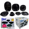 Opal 1 More Dinner Set Of 38 Pcs Black - D-Sq-Black