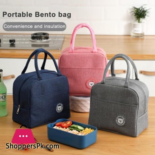 BIG SALE Portable Canvas Lunch Bag Waterproof Insulated Fresh Cooler Bag Thermal Food Picnic Convenient Lunch Bag for Women Girl