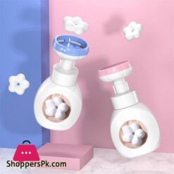Premium Soap Dispenser 300Ml Flower Liquid Soap Dispenser Floral Foam Soap Bottle Pump Plastic Pressing Type Soap Dispenser For Bathroom Kitchen Home Hotel Bathroom Soap Dispenser Color Blue
