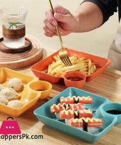 Serving Plate Heat Resistant Compartment Design Snack Tray