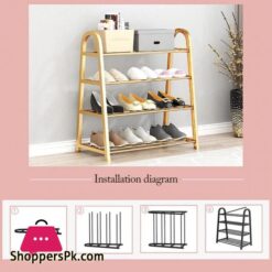 Shoe Rack With 4 Layers Of Storage And Contemporary Design