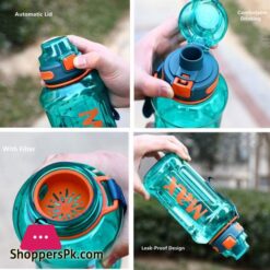 Lamgool 880Ml1200Ml Large Capacity Sport Water Bottle With Rope Durable Portable Gym Fitness Outdoor Drinking Plastic Bottles Eco Friendly