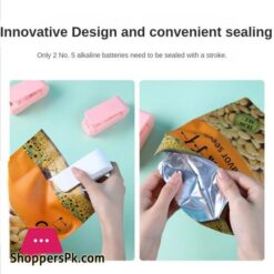 Vacuum Food Sealers Handheld Snacks Packer Hand Press Plastic Bag Sealing Clips 2 Speed Adjustable Moisture Proof Sealing Tools