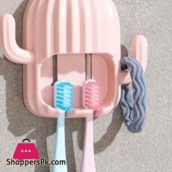Wall Mount Cactus Self Adhesive Storage Rack Holder Kitchen Bathroom Toothbrush