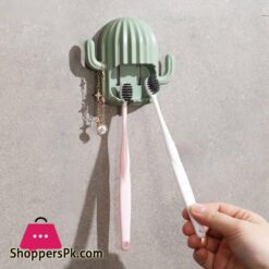 Wall Mount Cactus Self Adhesive Storage Rack Holder Kitchen Bathroom Toothbrush