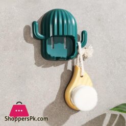 Wall Mount Cactus Self Adhesive Storage Rack Holder Kitchen Bathroom Toothbrush