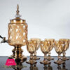 Amber Gold 7pcs Decanter Set for Table Serving