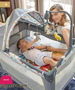 Baby Travel Bed Portable Foldable Cribs European Game Bed Baby Cot Beds Cribs European-Style Roller Game Bed Folding Baby Crib - Image 2
