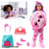 Barbie Cutie Reveal Doll With Soft Sloth Costume And 10 Surprises Including Mini Pets And Colour Change, Gift For Children From 3 Years Old - Tk-722 Multicolored