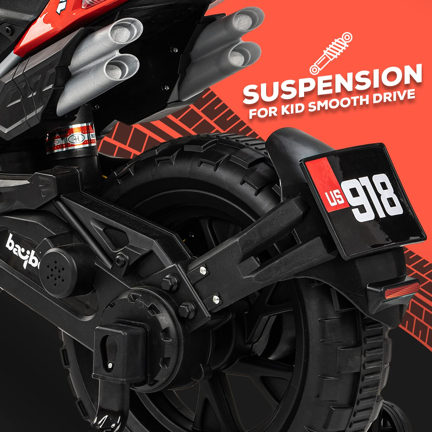 Benolli Battery-Operated Electric Kids Bike, Ride On Baby Bike With Led Lights, Music &Amp; Usb Kids Baby Electric Bike Battery Operated Bike