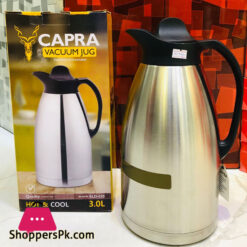 CAPRA BRANDED VACUUM JUG- VACUUM FLASK- UNBREAKABLE INOX STAINLESS STEEL BODY -EASY GRIP HEAT RESISTANT HANDLE