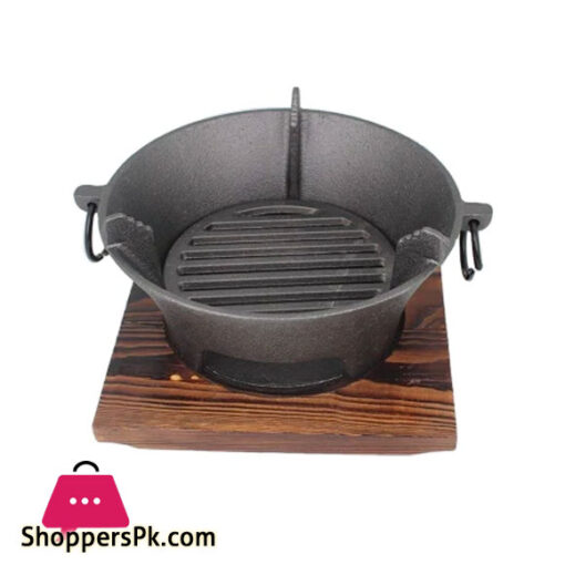 Cast Iron Outdoor Picnic Portable Barbecue Furnace BBQ Charcoal Grill Stove - QB124