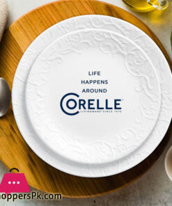Corelle Embossed Bella Faenza Luncheon 18 Pcs Plate Set First Time In Pakistan