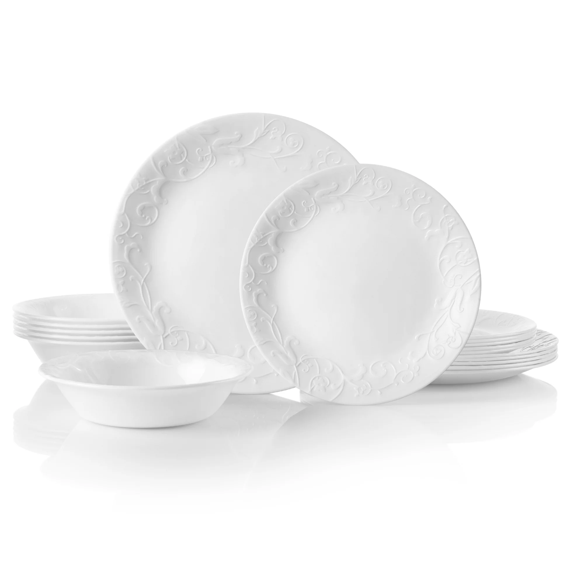Corelle Embossed Bella Faenza Luncheon 18 Pcs Plate Set First Time In Pakistan 8 Corelle Embossed Bella Faenza Luncheon 18 Pcs Plate Set First Time In Pakistan