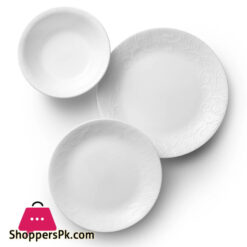 Corelle Embossed Bella Faenza Luncheon 18 Pcs Plate Set First Time In Pakistan