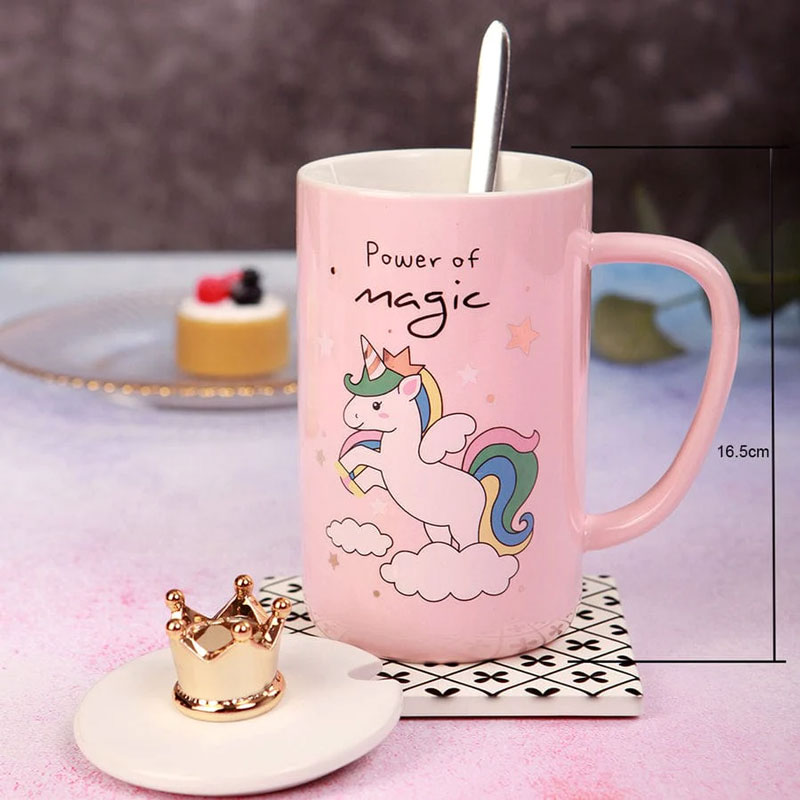 Cute 3D Crown Espresso Mug Porcelain With Lid Eco Friendly Korean Funny Ceramic Milk Cup Tazas Originales Gift For Girls