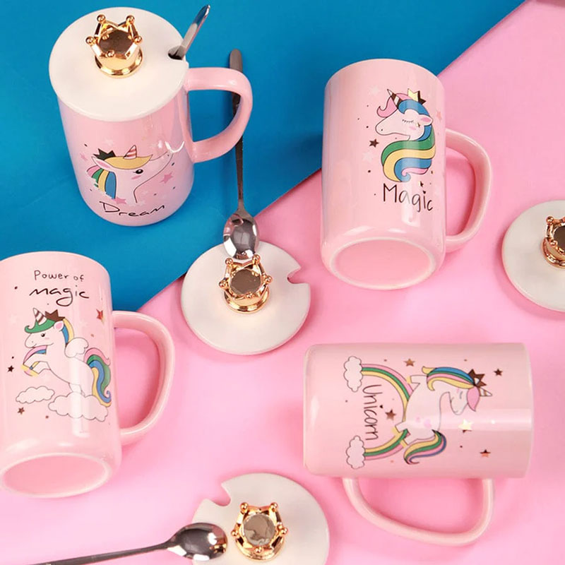 Cute 3D Crown Espresso Mug Porcelain With Lid Eco Friendly Korean Funny Ceramic Milk Cup Tazas Originales Gift For Girls