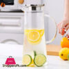 Cylinder Glass Water Pitcher With Stainless Steel Lid - 1100Ml