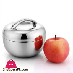 Double Wall Stainless Steel Apple Lunch Box Picnic Box With Handle Thermos Food Container 1300Ml Tableware Dinnerware Set