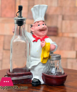 Fat Chef Salt and Pepper Set with Sauce Bottle